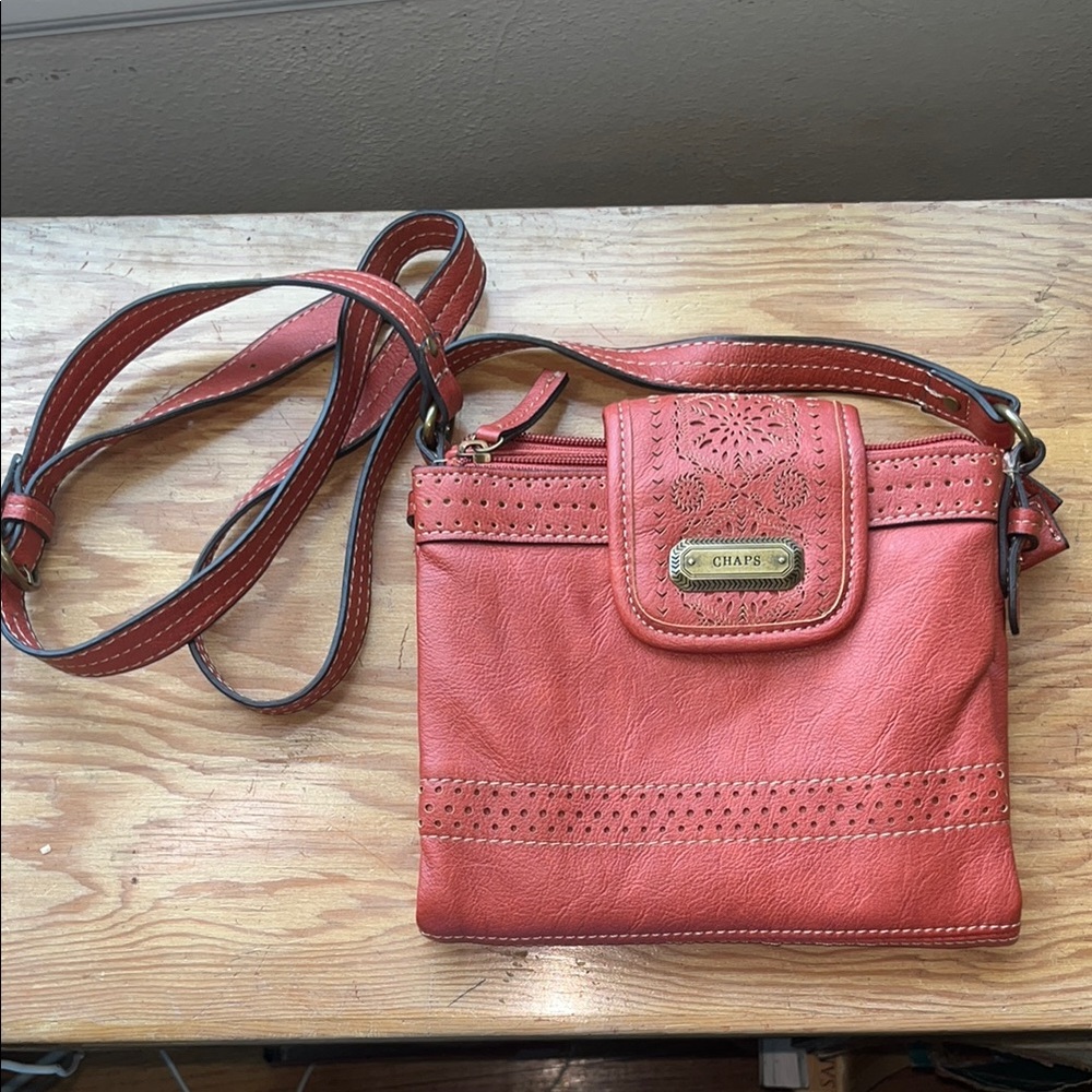 Chaps Coral‎ Red Crossbody Bag